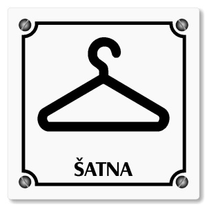Šatna, 148x148mm, bílá, Kansas